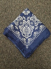 Set of 15 Dark Blue Paisley Bandanas ~18.5×20″ – Excellent for Crafts/Sewing!