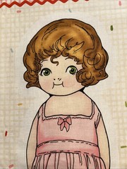Penny Rose Fabric PAPER DOLLS BAKERY Cotton Fabric Panel Blue & Pink – New