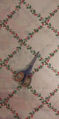 Christmas Poinsettia Border Cotton Fabric by Springs (great for tree skirts)