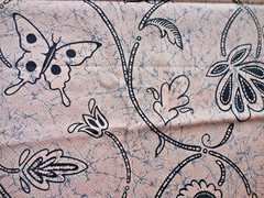 Burlington Prints Pink Black Butterfly Cotton Fabric 60″x 2.47 yds