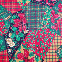 Christmas Fabric Scrap Lot 2 Pounds 6 Ounces Cranston Fabric Traditions Hoffman