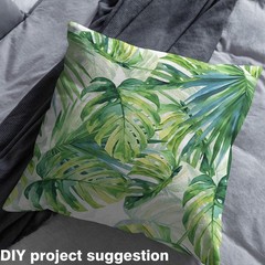 Castle Fairy Palm Leaves Fabric By The Yardtropical Wild Safari Island Soft
