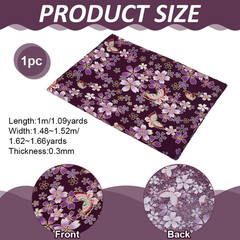 Purple Japanese Printed Fabric 39.4X59Inch Japanese Style Fat Quarters Bundles F