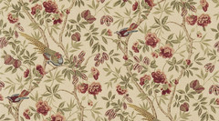 SANDERSON CURTAIN FABRIC DESIGN “Abbeville” 8.4 METRES RUSSET/SAND LINEN BLEND