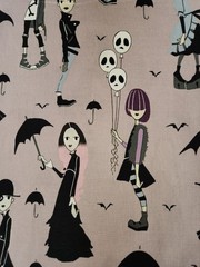 Alexander Henry Fabric Going Goth 2018 Purple Halloween 1 Yard