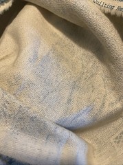 Woven In Time Toile Bark Cloth Fabric Teal Blue County Side 45’x116’ 3+ Yards