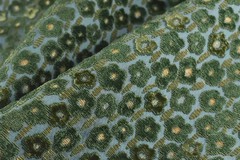 Designer Heavy Weight Raised Floral Cut Velvet Up upholstery fabric by the yard