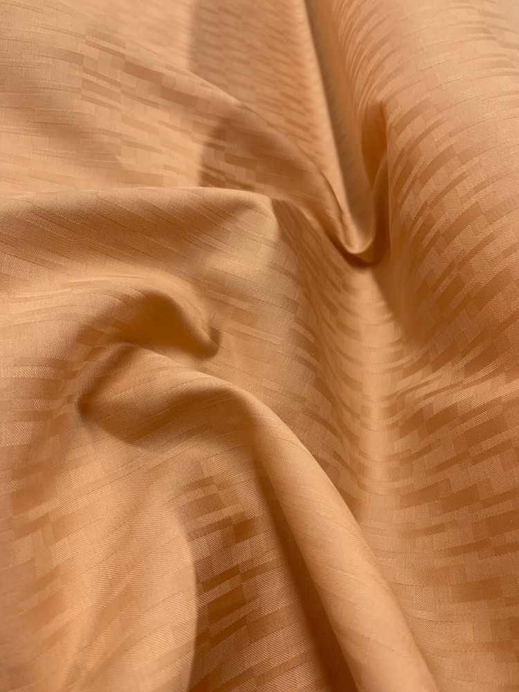 APRICOT BLOCK STRIPE JACQUARD FABRIC : 137cm WIDE : $8.00 P/M : #BMJ04