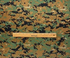 MARPAT WOODLAND MILITARY DIGITAL CAMO 400D NYLON CORDURA DWR FABRIC BY YD 60″ W