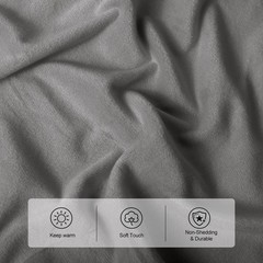 JOSNAAN Minky Fabric 2Yards Gray
