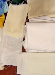 Lot of 110 Individual Mixed Fabric Pieces (Some are Duplicated) Approx 4lbs