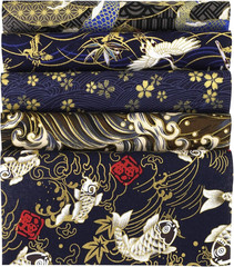 5PCS Cotton Pattern Fabric Bundles Small Flower Pattern Japanese Style Fabric fo