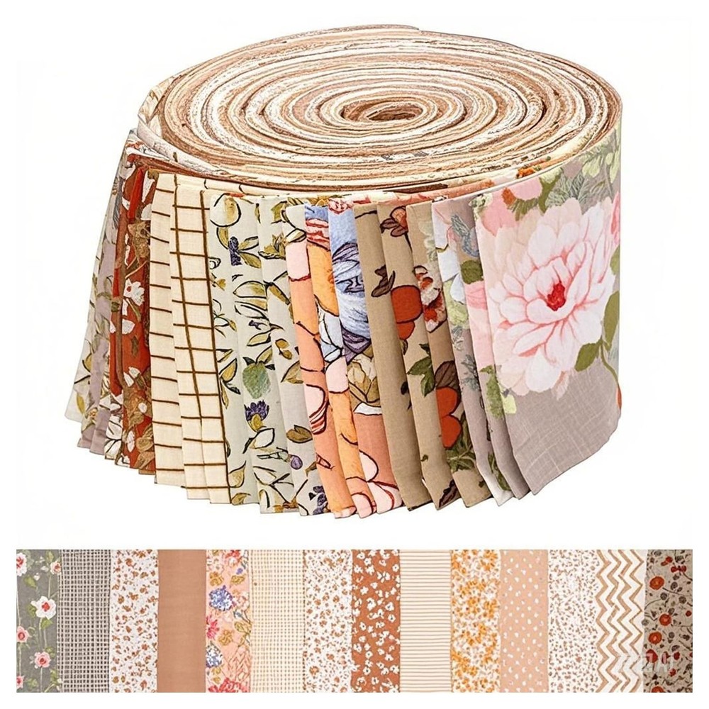 42 PCS Jelly Roll Fabric Strips 2.56×20 Inch Floral Series Assorted Quilting