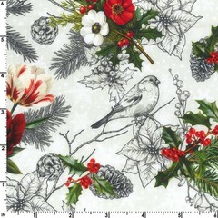 WINTER ENCHANTMENT from In the Beginning Fabrics-(30) 6.5″ fabric squares set