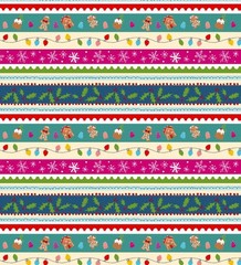 3 Wishes Fabric Christmas Hollidazzle Border Stripe Price per Yard