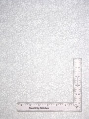 Christmas Snowflakes Fabric By The Yard White on White Snow Cotton Santee