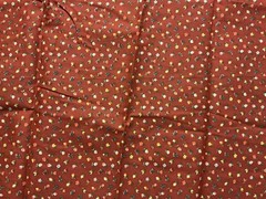 Cotton Calico Fabric Mini Flowers on Rusty Brown 72in x 37in Wide