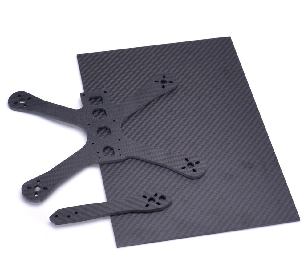 Carbon Fiber Plate Sheet 200mm X 300mm X 3mm 3K for DIY Drone Frame – Strong