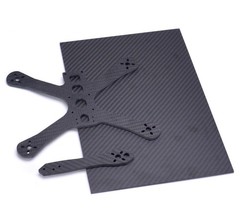 Carbon Fiber Plate Sheet 200mm X 300mm X 3mm 3K for DIY Drone Frame – Strong