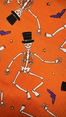 FERN Scrap 11×18″/9×22” HALLOWEEN *Moonlight Manor* Skeleton Ghoul Dance Fabric