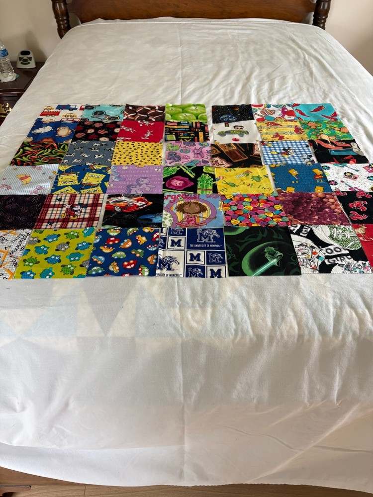 Lot of 40 “I SPY” Quilt Squares 5″x5″ 100% Cotton, Rotary Cut, No Two Are Alike