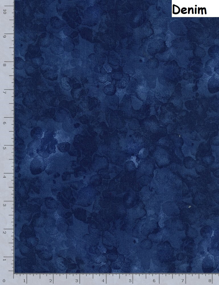 Solid-ish Tone on Tone cotton quilt fabric BTY Timeless Treasure DENIM Blue