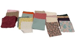 Quilting Squares 4”x4”, Florals And Solids Lot Of More Than 100