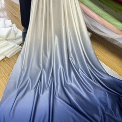 1M Satin Silky Gradient Color Fabric Soft Thick DIY Cloth for Wedding Dress Gown