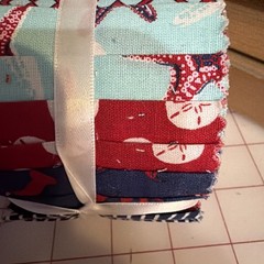 Jelly Roll 2.5 X 42 Nautical Roll Red Blue Turquoise White Cotton