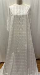 Exquisite 100% Cotton Check ,Grid Pattern White Fabric 2Yds 12 ” Long 42″ Wide