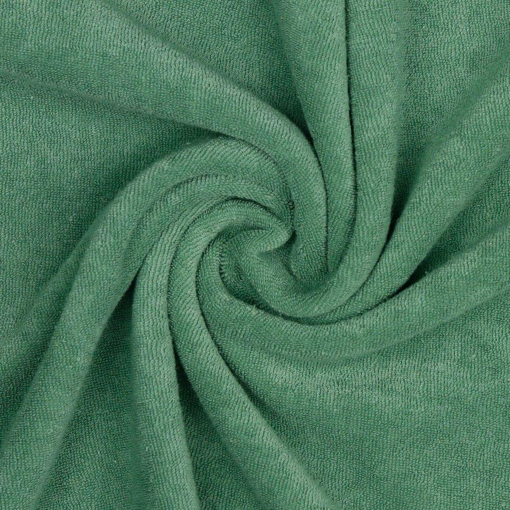 Stretch Cotton Terry Towelling Fabric Material – GREEN
