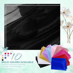 Sheer Organza Fabric by the Yard, 60 Inch Wide Black Organza Fabric Bolt Bridal