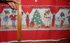 Daisy Kingdom Nutcracker Ballerina Border Christmas holiday fabric ballet red