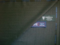 DORMEUIL 95% WOOL+ 5% CASHMERE “VINTAGE” SUITING FABRIC “cashmere TOWNTX”- 3.4 m