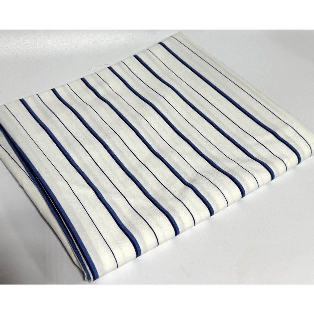 Ralph Lauren Porcelain Jonquil Fabric Remnant 34 x 80″ Blue White Stripe