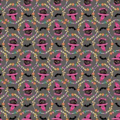 Feline Drive Fabric COSTUME PARTY OMG Treats Slate – Sold by the Yard