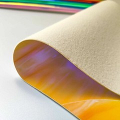 Holographic Jelly PU Leather Fabric Rainbow For Sewing Bag Clothing Material DIY