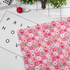 7-Pack 25x25cm Cotton Fabric DIY Assorted Pre-Cut Bedding Kit (Pink)
