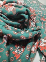 2x Floral Print Batik? Fabric Cotton Rayon Quilt Sewing Craft 36″ X 3yds Total