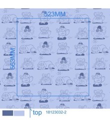 Mr. Chinny chinchilla cartoon anti-pill/non-pill/polar Periwinkle Fleece Fabric