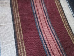Portfolio Textiles Striped Upholstery Fabric Burgundy Green Blue Black 3.5 yards