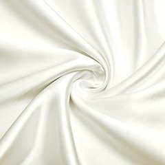 Ivory White Charmeuse Satin Fabric 60″ Wide, Soft & Shiny for Bridal, Crafts, Se