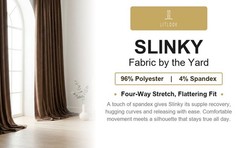 Slinky Crepe Knit Fabric by the Yard 4-Way Stretch 260 GSM Poly Spandex Dresses