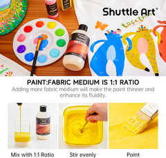Fabric Medium, 8.45 Oz /250Ml Professional Textile Medium for Fabric Painting, I
