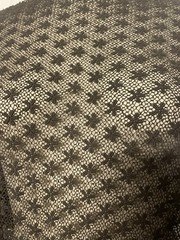 Cotton Rayon Embroidered Venise Lace Tiny Floral Charcoal Grey Fabric 2yds 46″ W