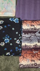 Lot of 11 Large Vintage Fabric Pieces – Floral & Pattern Prints – 1.5×1.5m Each