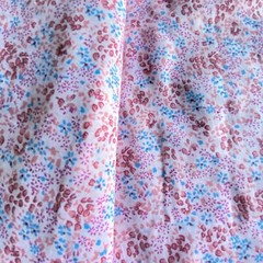 BTY Small Print Abstract Voile Fabric Pastel Pink Blue