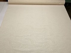 BRUNSCHWIG & FILS RANI MATELASSE OYSTER BEIGE HIGH END FABRIC BY YARD 52″W