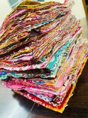 Indian Vintage 50/100 Pcs Remnants of Recycle Cotton quilt, Kantha Fabric Scraps