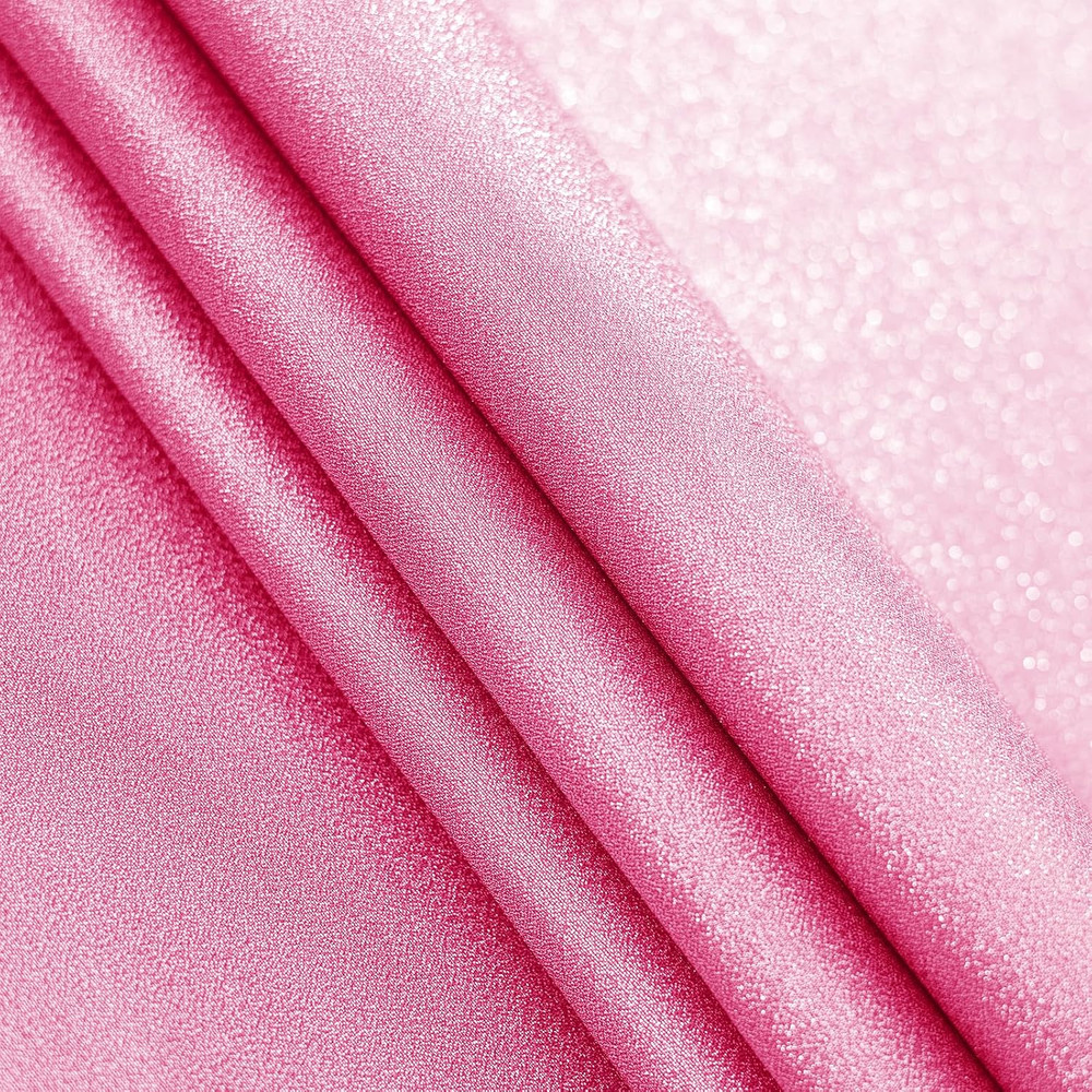 Pink Glitter Fabric, 3 Yards X 59 Inch Shimmer for Costume DIY | 50% Polyester 5